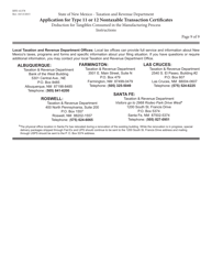 Form RPD-41378 Application for Type 11 or 12 Nontaxable Transaction Certificates - New Mexico, Page 14