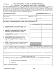 Document preview: Form RPD-41381 Application for Film and Television Tax Credit (Productions Prior to July 1, 2019) - New Mexico