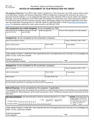 Document preview: Form RPD-41380 Notice of Assignment of Film Production Tax Credit - New Mexico