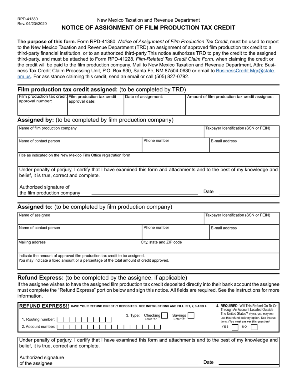 New Mexico Rpd 41375 Fill Out And Sign Printable Pdf 8990