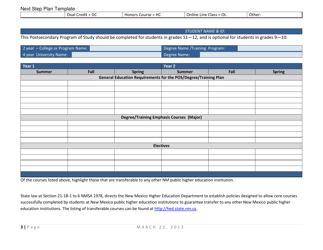 Next Step Plan Template - New Mexico, Page 3