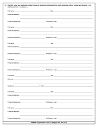 SWMHP Corporation Form CE Application for Waiver - New York, Page 3