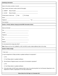 Waiver Entity Form COI Waiver Entity Change of Information Form - New York, Page 2
