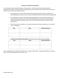 Documentation of Observed Family Planning Procedures - New Mexico, Page 2