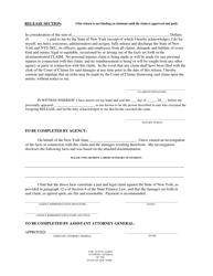 Claim and Release Form - New York, Page 2