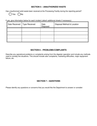 Registered Anaerobic Digester Annual Report - New York, Page 5