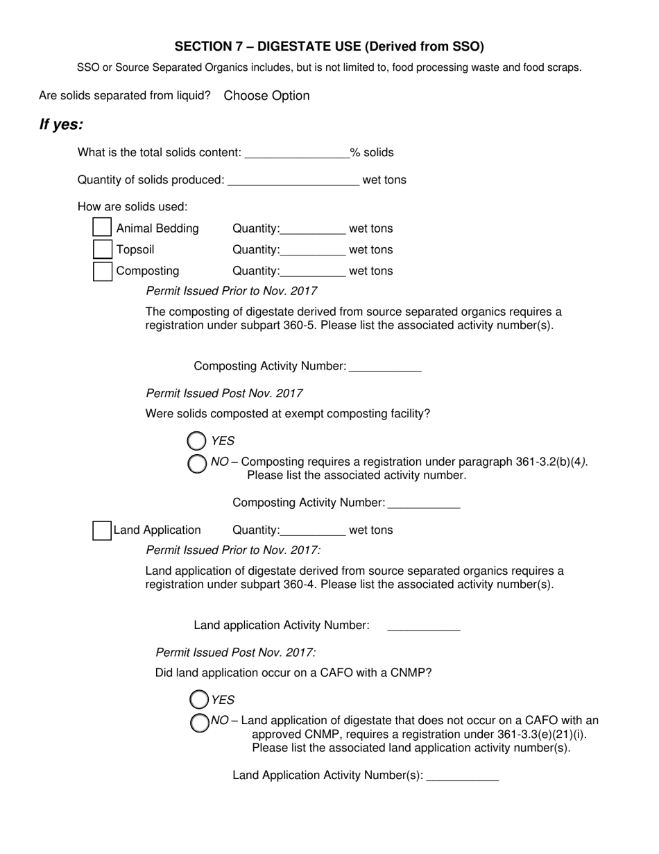 Permitted Anaerobic Digester Annual Report - New York, Page 8