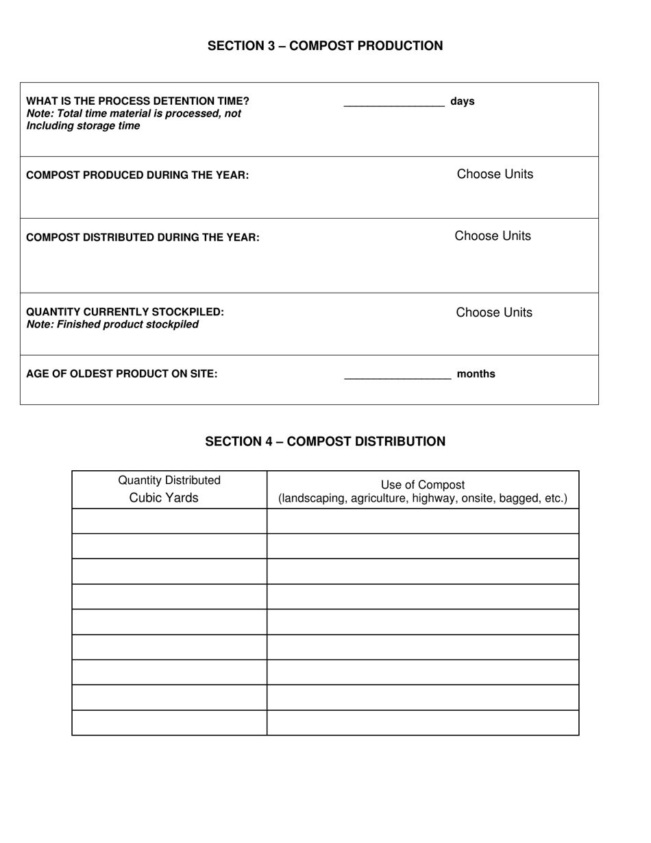 Registered or Permitted Compost Facility Annual Report - New York, Page 4