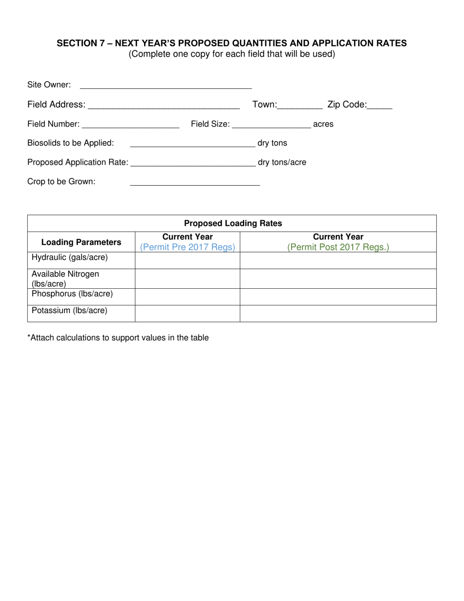 Permitted Biosolids Land Application Annual Report - New York, Page 7