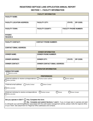 Registered Facility Annual Report - Septage Land Application (Including Composting Toilet Residuals) - New York, Page 2