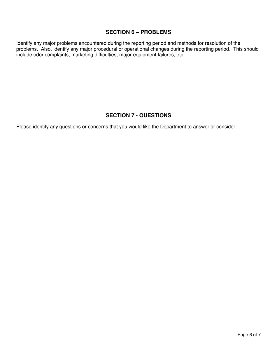 Registered Facility Annual Report - Septage Land Application (Including Composting Toilet Residuals) - New York, Page 6
