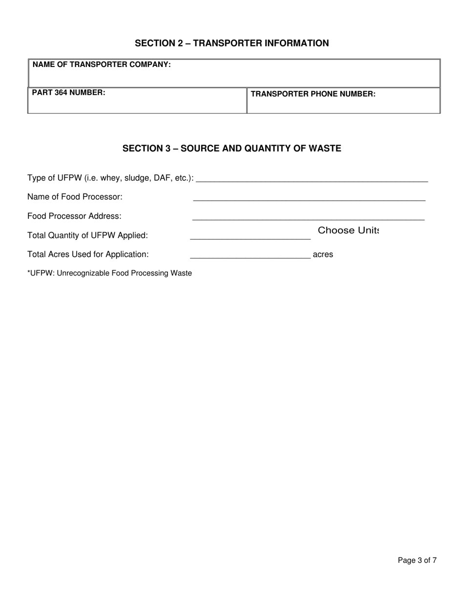 Registered Unrecognizable Food Processing Waste Land Application Annual Report - New York, Page 3