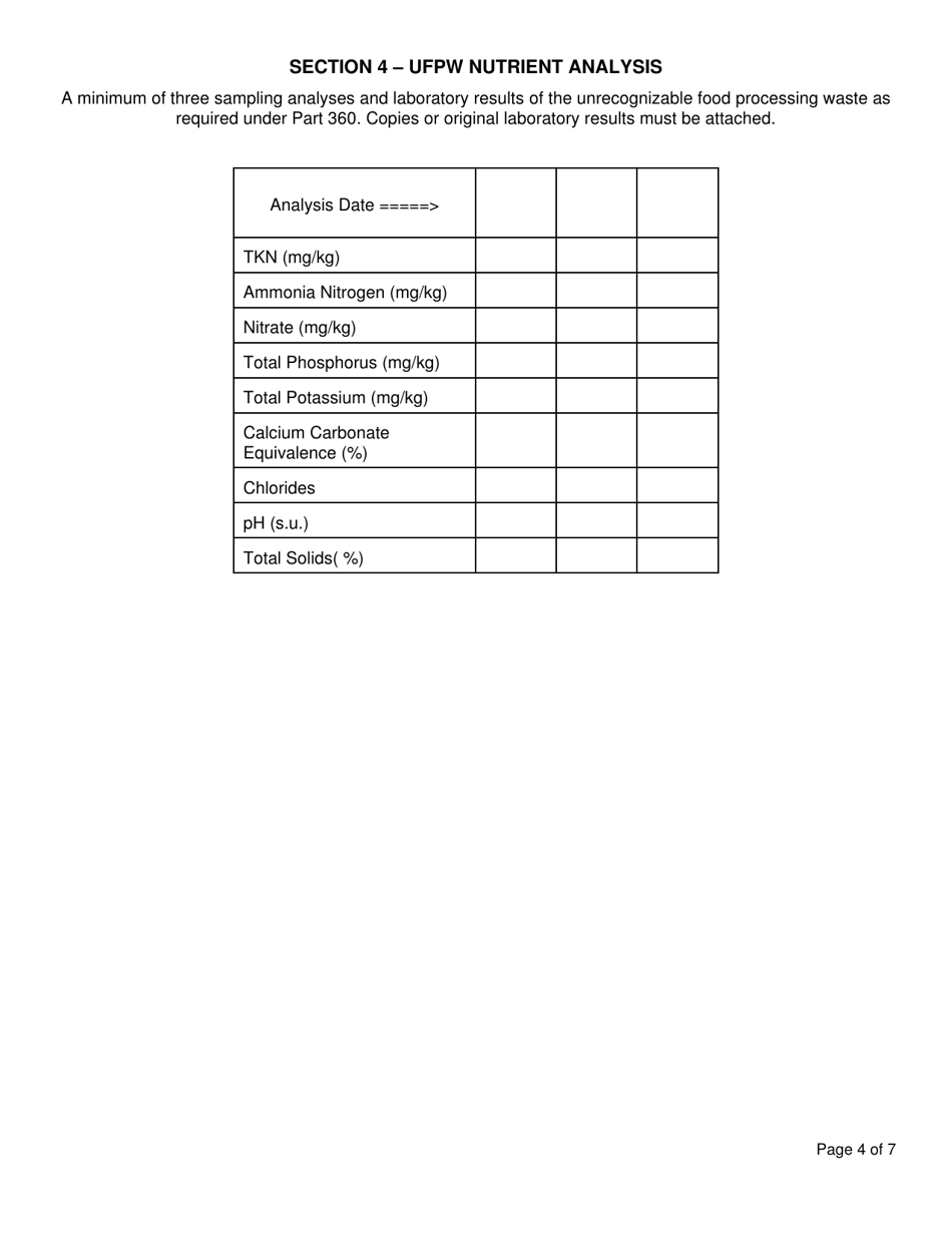 Registered Unrecognizable Food Processing Waste Land Application Annual Report - New York, Page 4