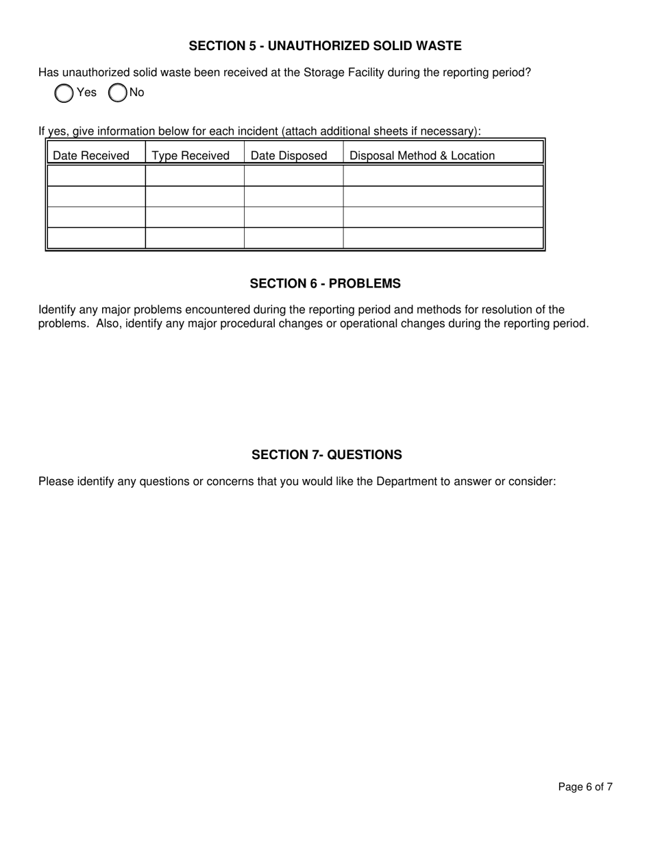 Permitted Liquid Storage Facility Annual Report - New York, Page 6