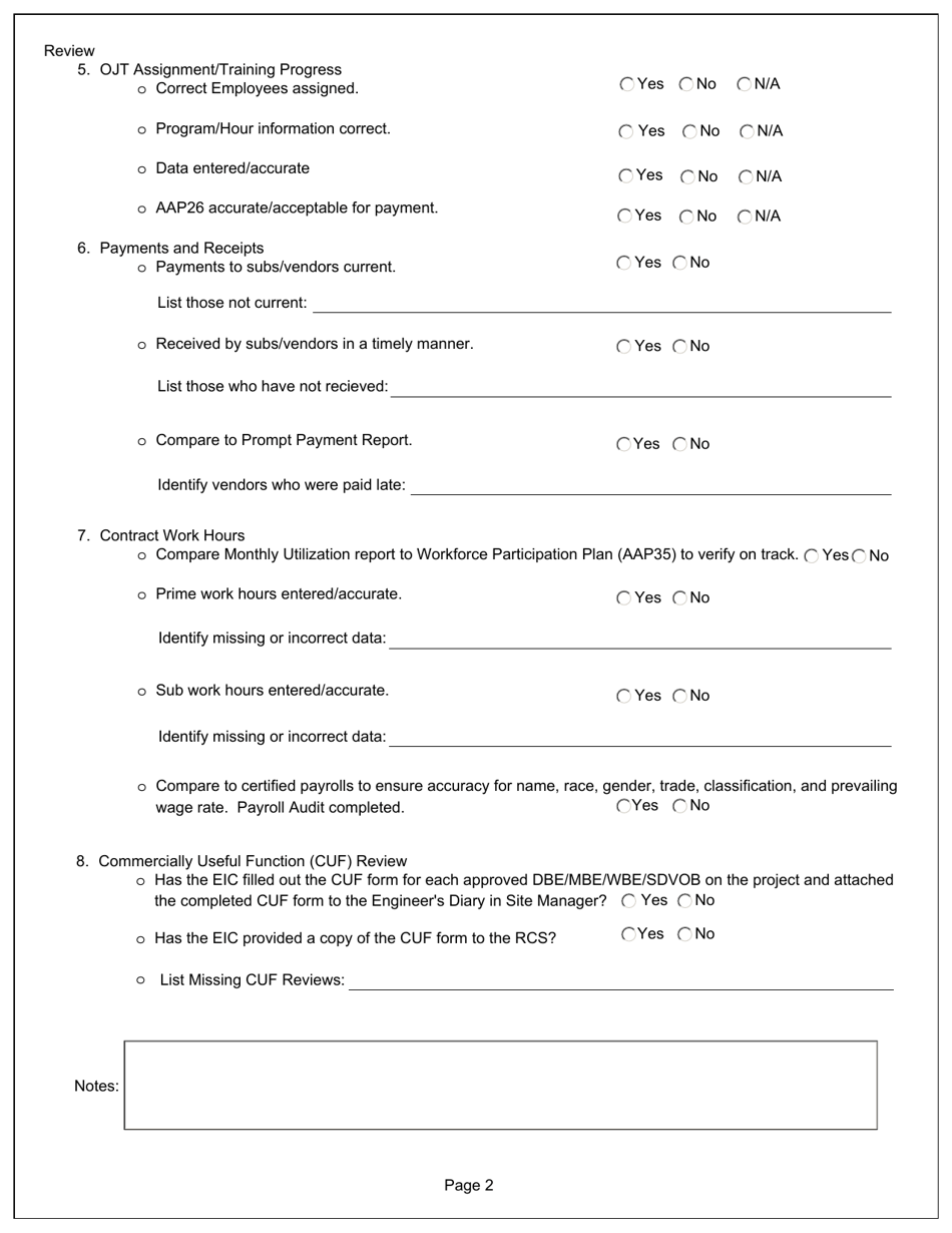 Monthly Ebo / EEO Checklist - New York, Page 2