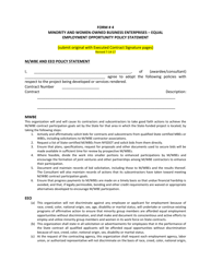 Form 4 Minority and Women-Owned Business Enterprises - Equal Employment Opportunity Policy Statement - New York
