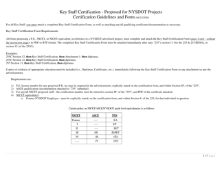 Document preview: Key Staff Certification Form - New York