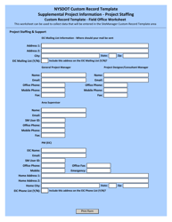 Document preview: Custom Record Template - Project Staffing - New York