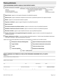 Form DOS-1507-FR Preliminary Statement of Complaint - New York (French), Page 2