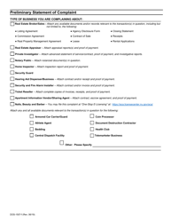 Form DOS-1507-F Preliminary Statement of Complaint - New York, Page 2