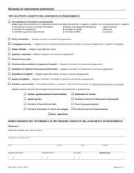 Form DOS-1507-IT Preliminary Statement of Complaint - New York (Italian), Page 2