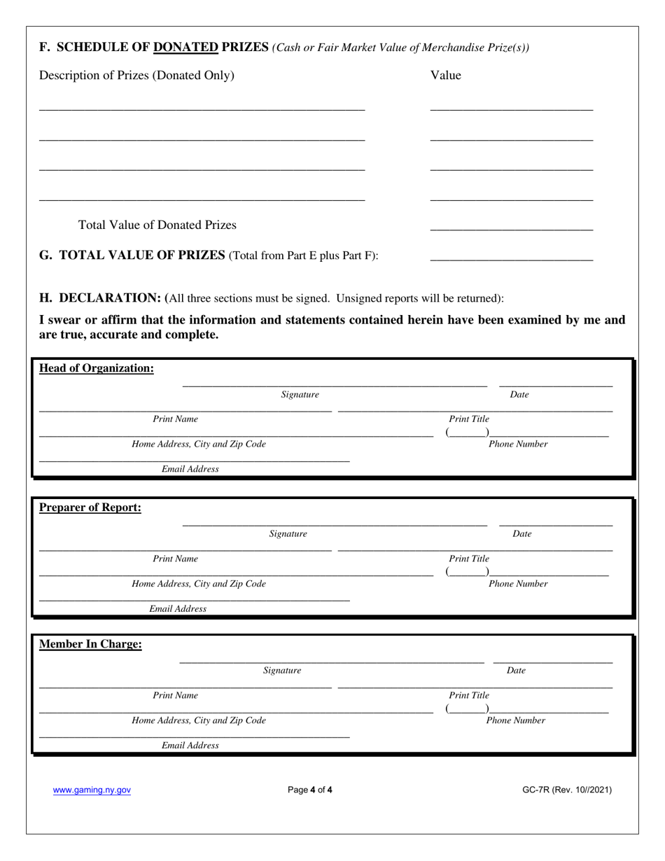 Form GC-7R Download Printable PDF or Fill Online Financial Statement of ...