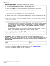 Form OCFS-4707 Youth Advisory Board Member Application - New York, Page 3