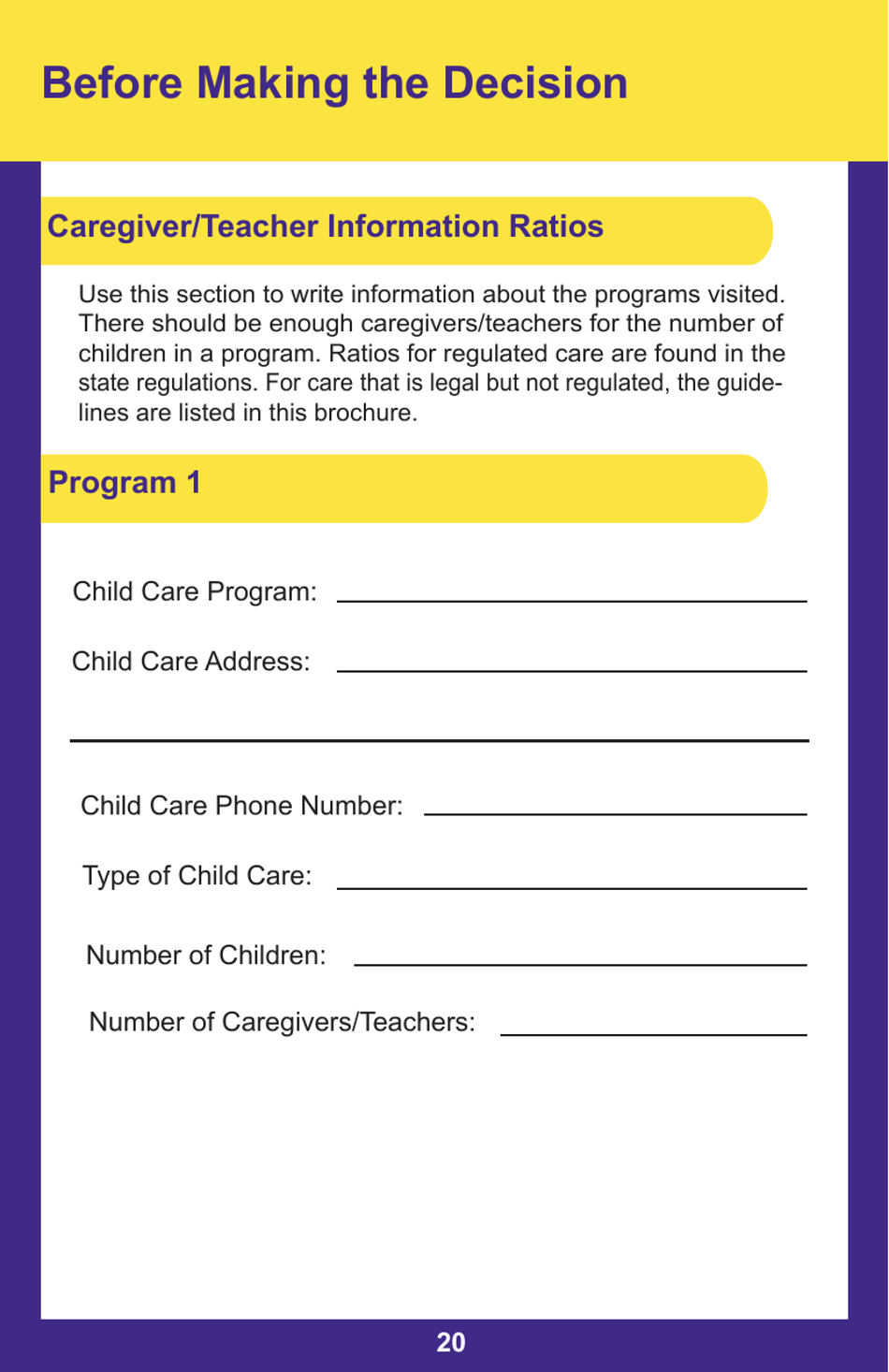 Form PUB-1115B As You Think About Child Care for Your Infant or Toddler - New York, Page 20