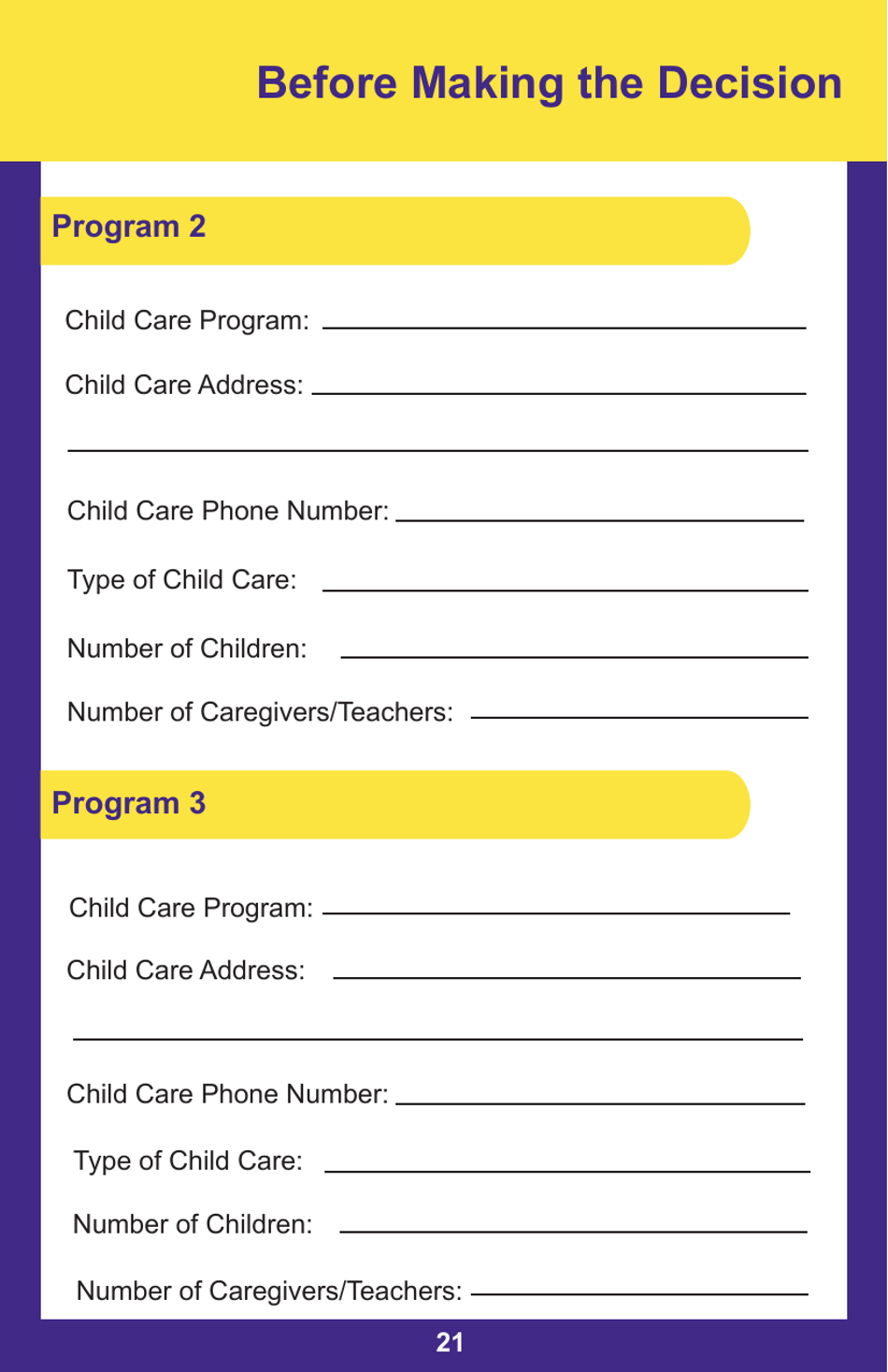 Form PUB-1115B As You Think About Child Care for Your Infant or Toddler - New York, Page 21