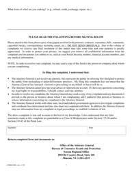Form CFB001NSR Nassau Complaint Form - New York, Page 3