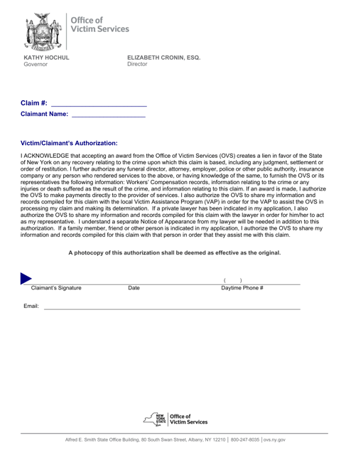 New York State Office of Victim Services Forms PDF templates. download ...