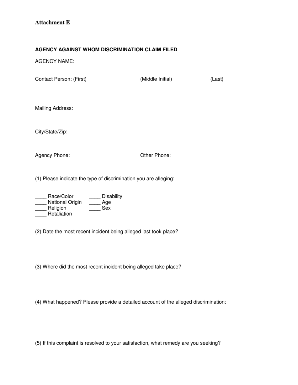 Attachment E Ovs Voca Discrimination Complaint Policies and Procedures - New York, Page 8