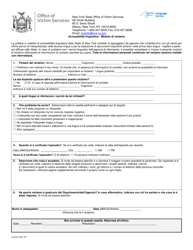 &quot;Language Access Complaint Form&quot; - New York (Italian), 2021