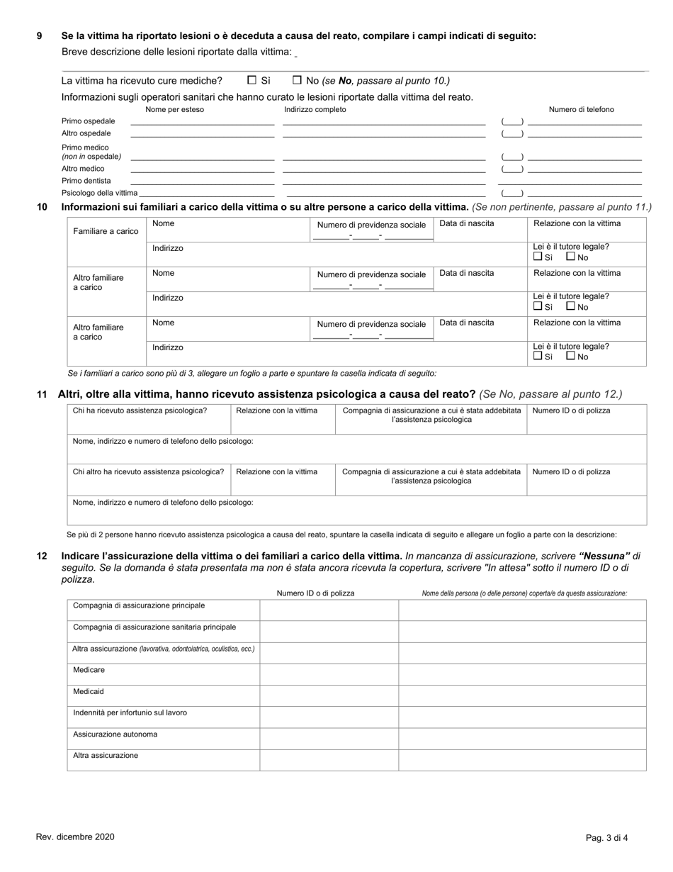 Claim Application - New York (Italian), Page 5