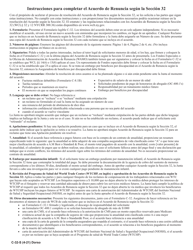 Formulario C-32-S Acuerdo De Renuncia - Seccion 32 Wcl - New York (Spanish), Page 2