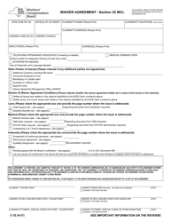 Form C-32 Waiver Agreement - Section 32 Wcl - New York