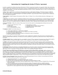 Form C-32 Waiver Agreement - Section 32 Wcl - New York, Page 2