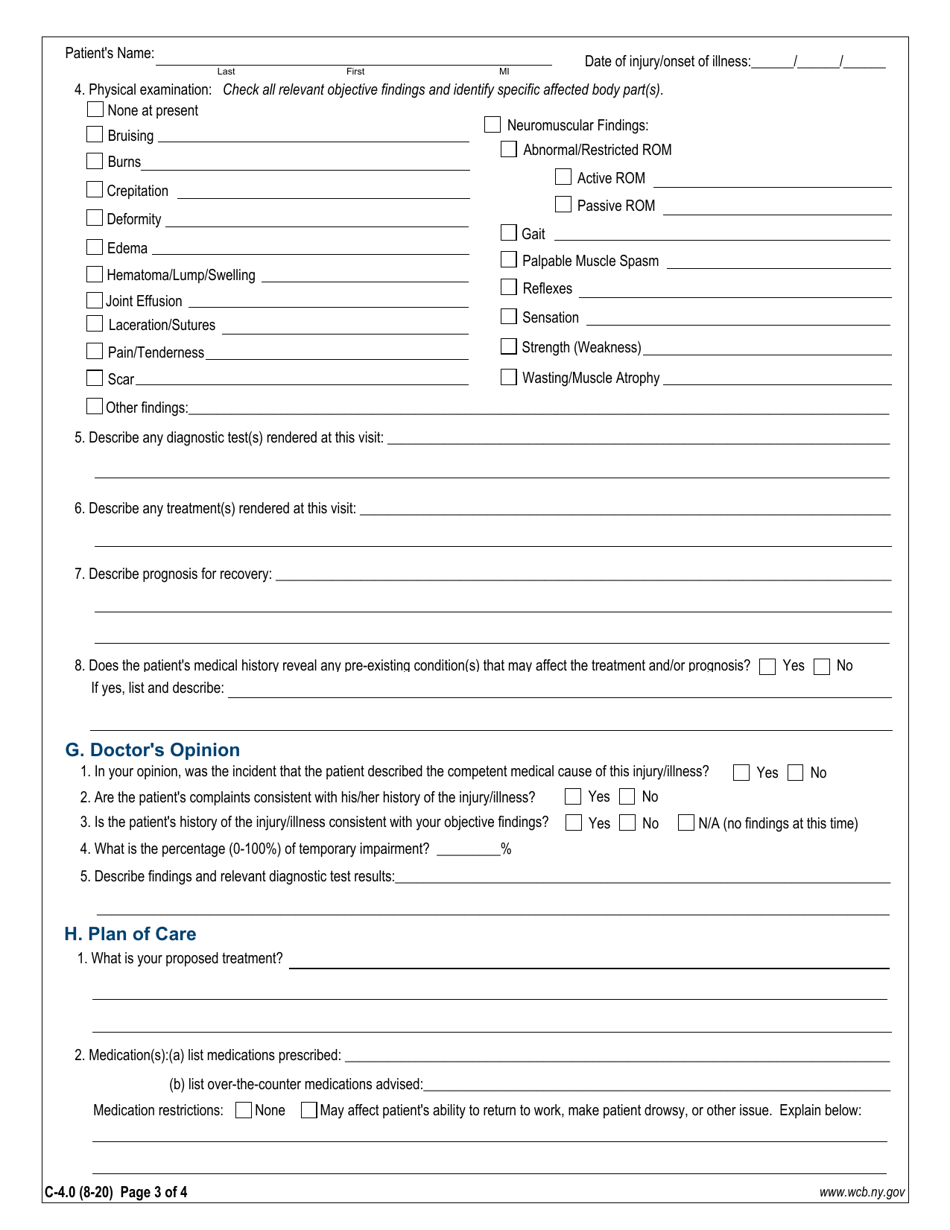 Form C-4 - Fill Out, Sign Online and Download Fillable PDF, New York ...