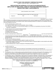 Form DB-801 Application for Approval of Plan of an Association of Employers or Employees, Union or Trustees Providing Disability and/or Paid Family Leave Benefits - New York