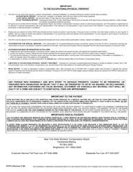 Form OT/PT-4 Occupational/ Physical Therapist&#039;s Report - New York, Page 2