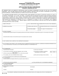 Form SI-1 &quot;Application for Self-insurance&quot; - New York