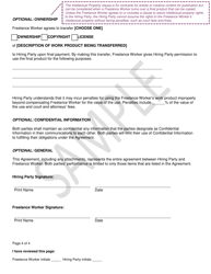Freelance Work Agreement - Sample - New York City, Page 4