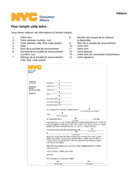 Cease Debt Collection Communication Letter - New York City (English/French), Page 2
