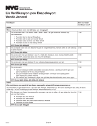 Inspection Checklist: General Vendors - New York City (Haitian Creole), Page 2
