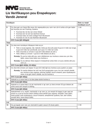 Inspection Checklist: General Vendors - New York City (Haitian Creole), Page 3