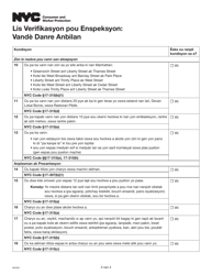 Inspection Checklist: Mobile Food Vendors - New York City (Haitian Creole), Page 3