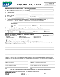 Customer Dispute Form - New York City (English/Chinese Simplified)