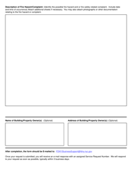 Form INTDOC Fire Hazard Reporting/Complaint Form - New York City, Page 3