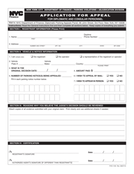 Document preview: Form PVO-1100 Application for Appeal for Diplomatic and Consular Personnel - New York City