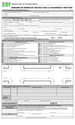 Document preview: Application for Roadway/Sidewalk Permit(S) - New York City (French)